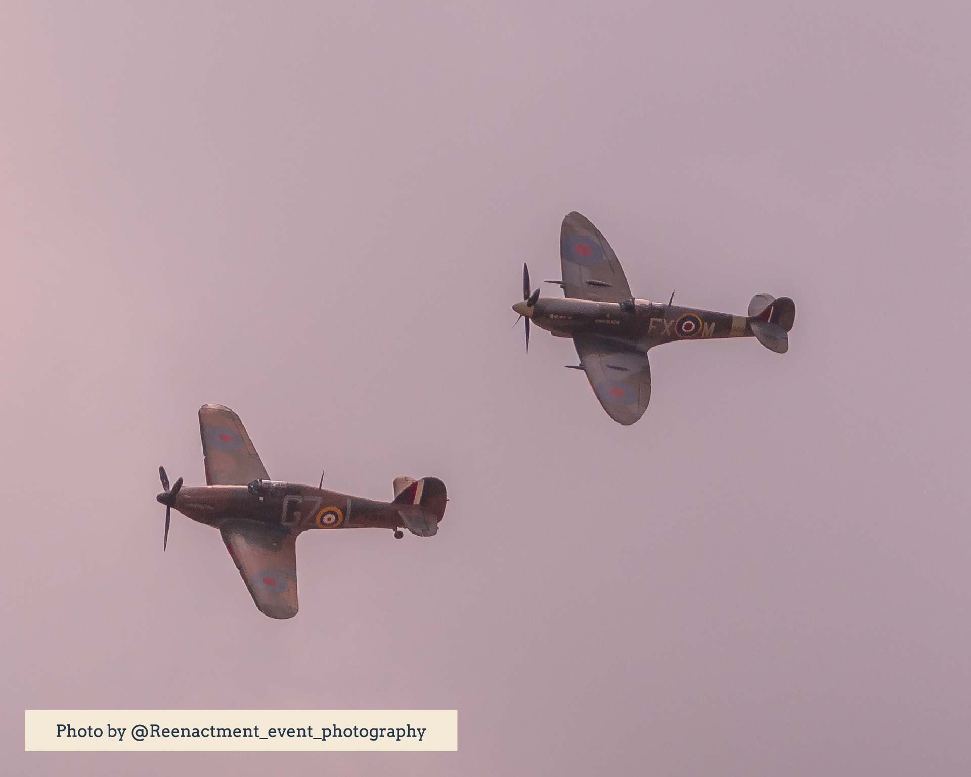 Spitfire and Hurricane flyover